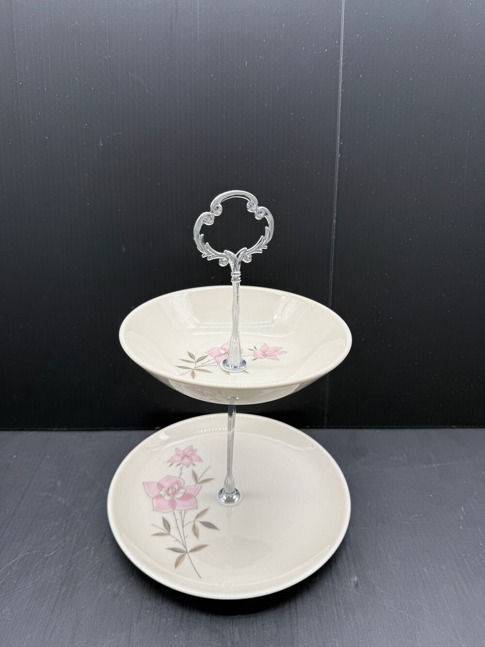 Handmade Vintage Trinket Dish with Vintage Dessert Plate and Bowl